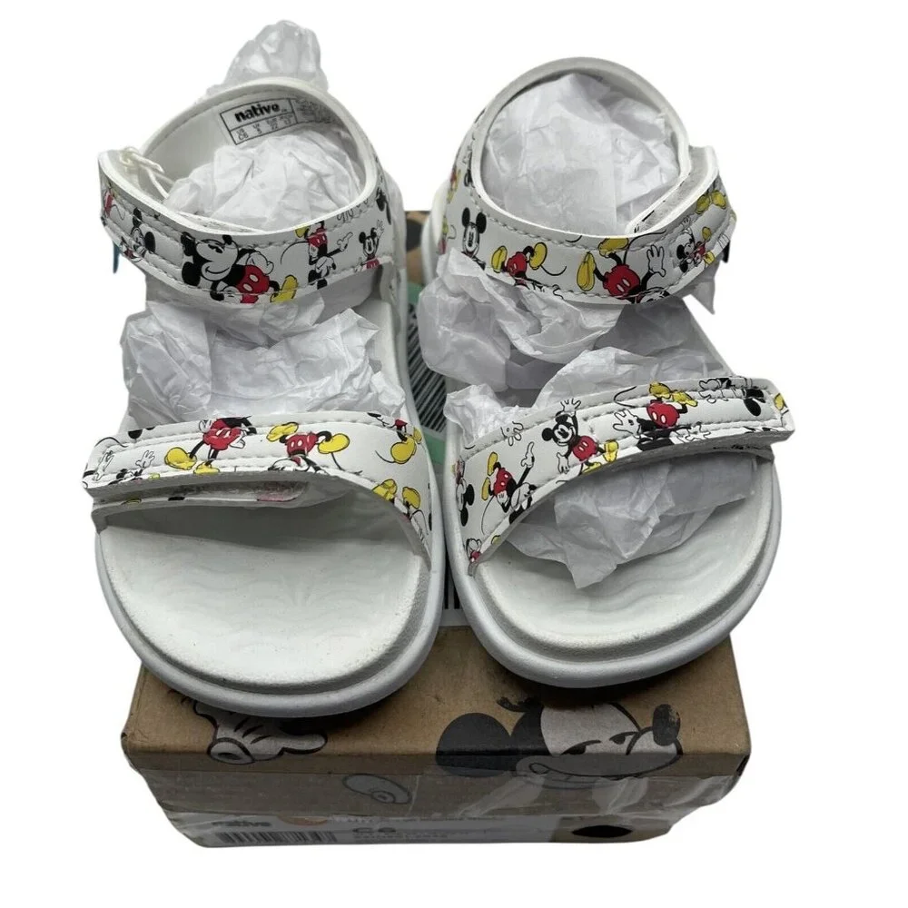 Native Sandals‎ Kids Boys Girls Toddler Size 6 C Charley Disney Mickey Mouse